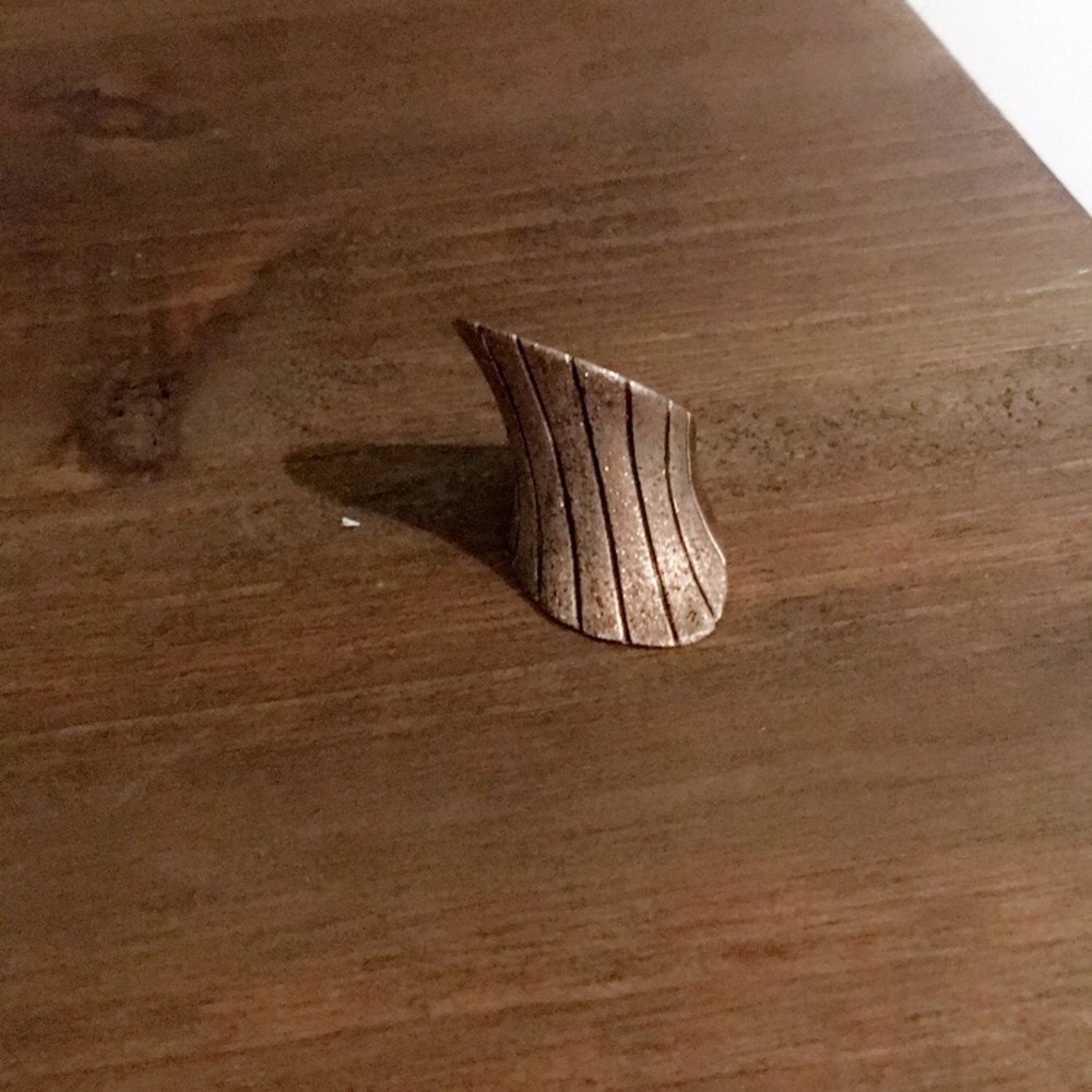 Hp Rose Gold Concave Statement Ring - image 3